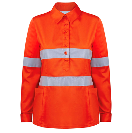 Camisa 50% abotonada con cinta reflectante, 150 GSM