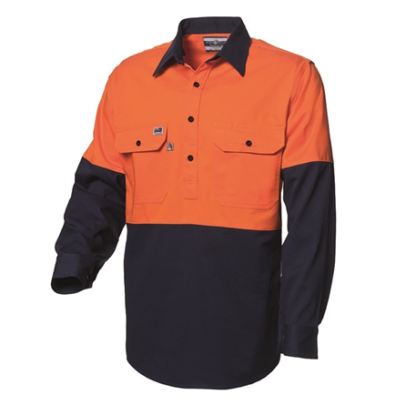 Camisa 50% abotonada sin cinta reflectante, 190 GSM