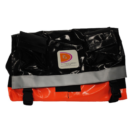 Bolso para herramientas, negro y naranja, sin herramientas